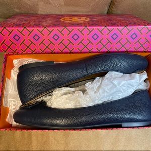 Tory Burch flats navy blue